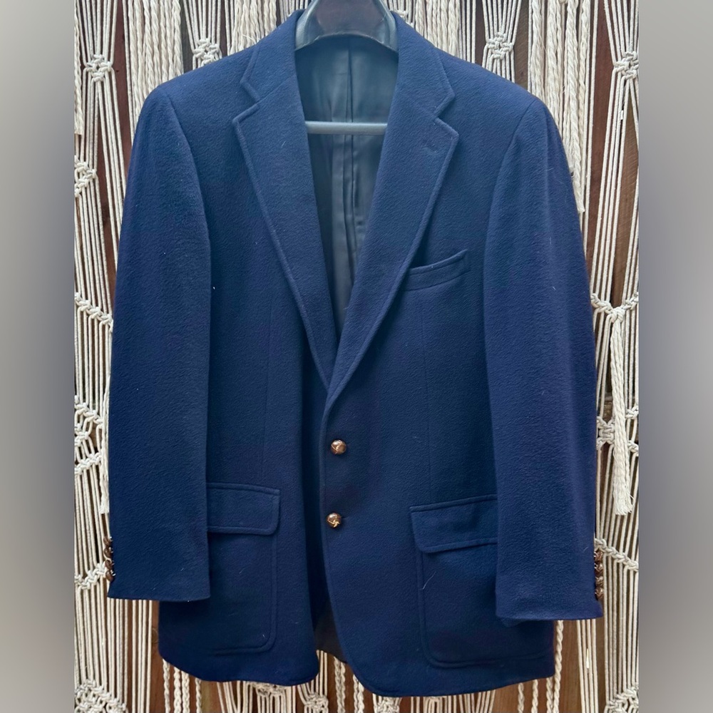 Elegant vintage Navy Men's Blazer. Size XL
